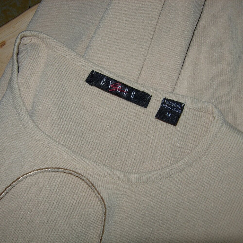Cyrus Cream Ribbed Top With Cut Outs M - Picture 4 of 4